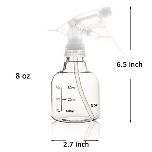 Youngever 8 Ounce Spray Bottles - 6 Pack for Hair & Cleaning