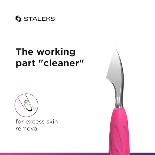 Staleks Pro Manicure Pusher UNIQ 10 - Silicone Handle Nail Tool