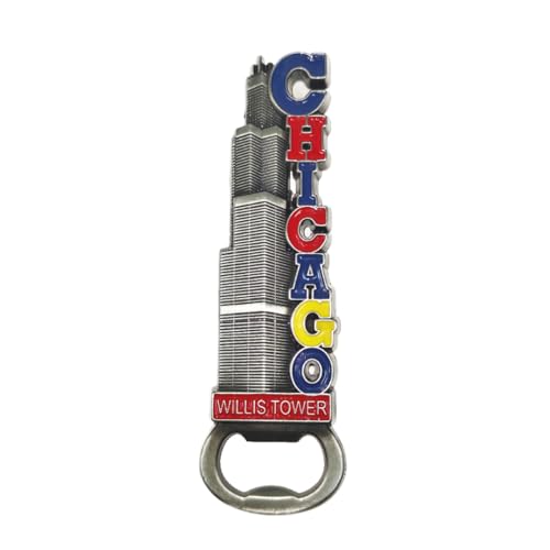 Chicago Willis Tower Bottle Opener Magnet - Iconic Design