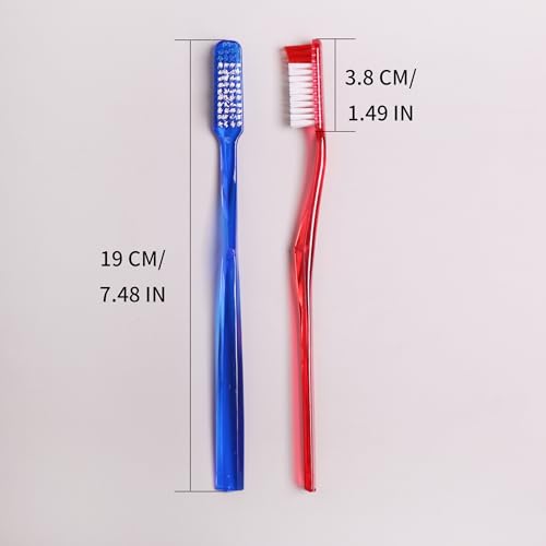 Adult Hard Bristle Toothbrush Pack of 12 - Firm Oral Care for Smokers