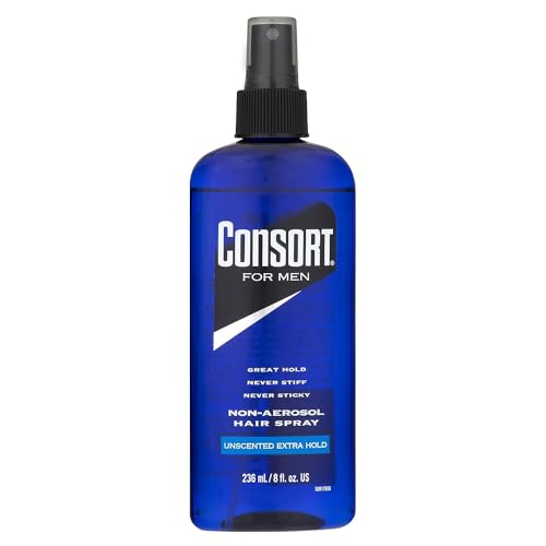 Consort Unscented 8oz Hair Spray - Non-Aerosol X-Hold Pump 2 Pack