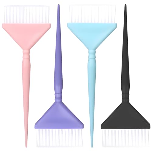Kootinn Classic Hair Dye Brush Set - 4 Multi-Use Tint Brushes for Highlights & Balayage