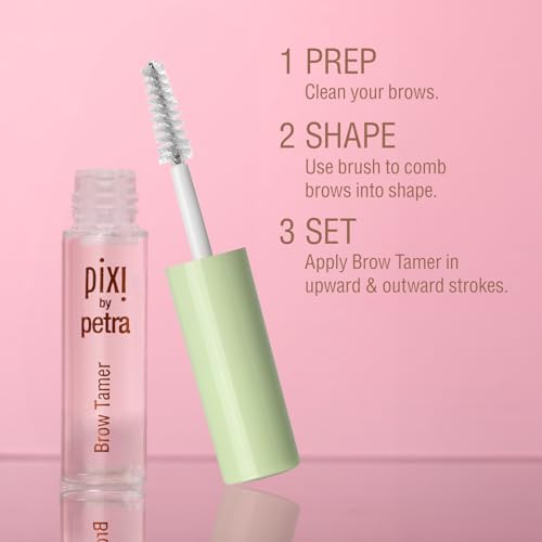 Pixi Beauty Clear Eyebrow Gel - Long-Wearing Translucent Brow Setter with Aloe Vera, 4.5 ml