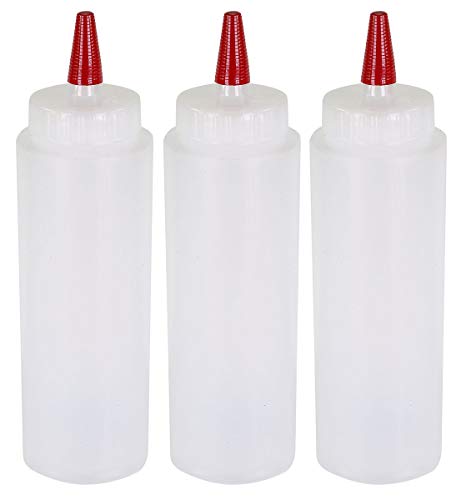 Pinnacle Mercantile 3-Pack 8-Ounce Squeeze Bottles for Sauces & Icing