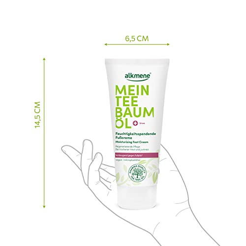 Alkmene Tea Tree Oil Foot Cream - Intensive Repair for Dry, Cracked Feet, 100 ml