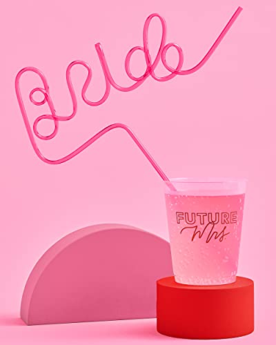 Hot Pink Bride Straw - Reusable Bachelorette Party Accessory