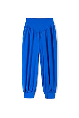 AvaCostume Boys' Blue Baggy Casual Harem Pants for Girls' Dance, Size 10