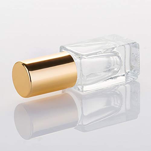 10 Pack 3ml Glass Roll-On Bottles with Stainless Steel Balls & Gold Caps