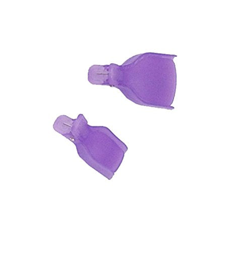 10-Pack Reusable Toenail Soak Off Cap Clips for UV Gel Remover - Purple
