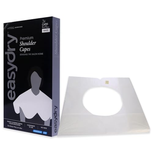 Easydry Professional Technical Shoulder Cape - White Salon Protective Cape