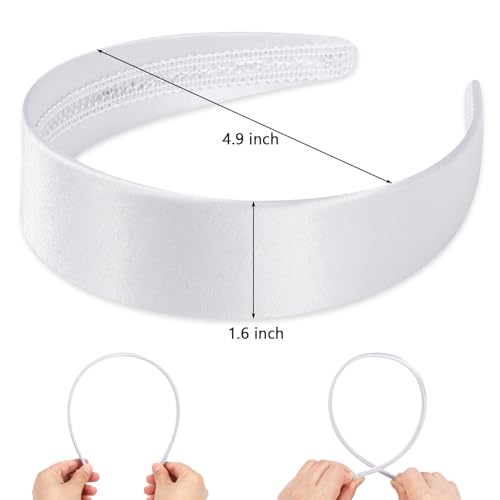 WantGor Satin Wide Headband for Women - Non-Slip Hair Accessory