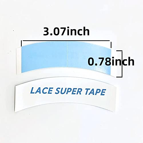 Blue 80pcs Waterproof Double Sided Wig Tape for Lace Wigs & Toupees