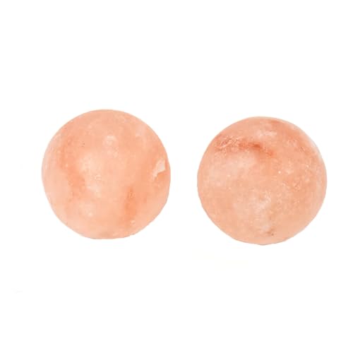 Ball Shape Himalayan Salt Massage Stones 2-Piece Hot Cold Spa Set 1.97in