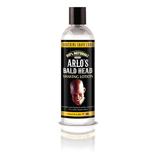 Arlo's Bald Head Shaving Lotion 6 oz - Natural, Irritation-Free Razor Glide