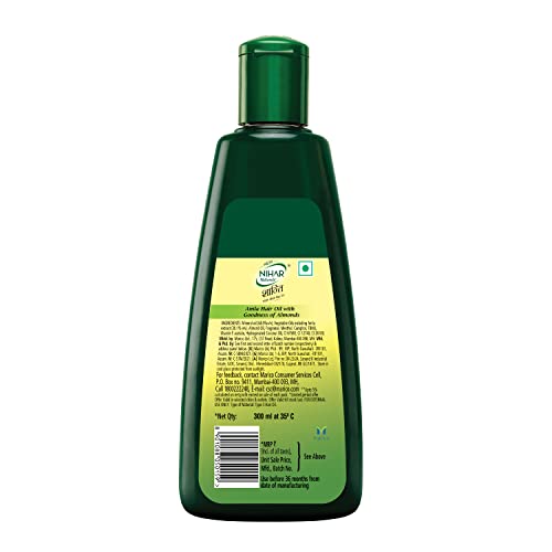 Nihar Naturals Shanti Badam Amla Hair Oil - 300ml for Silky Hair