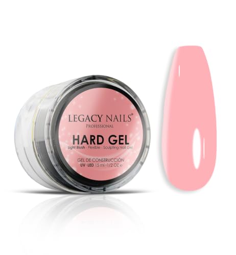 Legacy Nails Hard Builder Gel - Professional Sculpting Gel, Light Blush