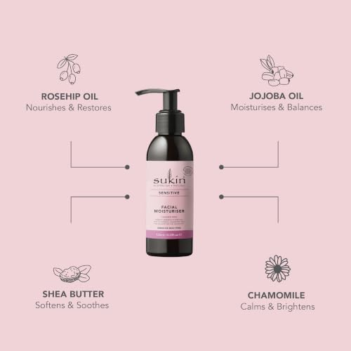Sukin Sensitive Skin Facial Moisturizer - 4.23 oz Hydrating Cream
