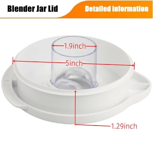 Oster Blender Jar Lid Replacement - Fits 5" Diameter Jars - White