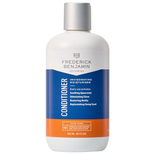 Frederick Benjamin Invigorating Mint Conditioner for Men - Paraben & Sulfate Free, Moisturizing, Dandruff Control, 12oz