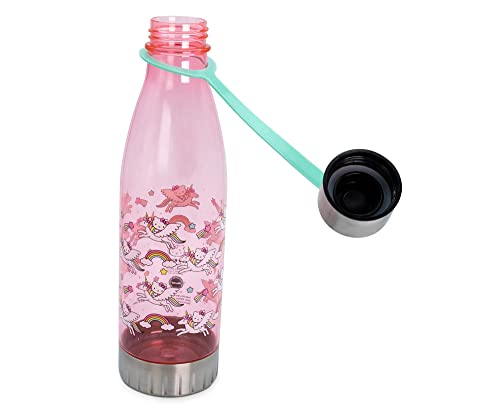 Hello Kitty Unicorn Rainbow Water Bottle with Screw-Top Lid - 20 oz