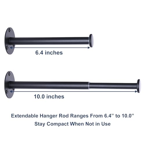 2-Pack Retractable Hanger Holder for Space-Saving Laundry Storage