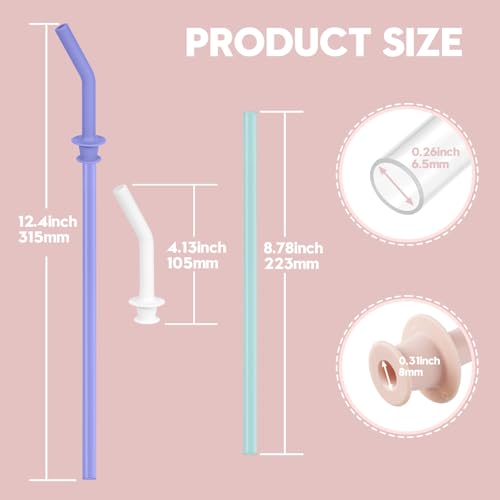 Jetstop HydroFlask Replacement Straws & Silicone Tips (6pk)