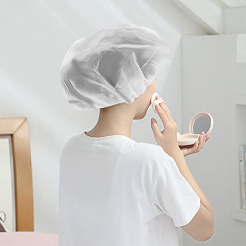 3 Pack Reusable Waterproof Shower Caps for Women - 10.6" Fit