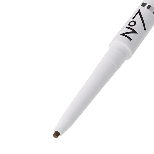No7 Ultra Precise Brow Pencil - Light Brown, Waterproof Retractable Tip