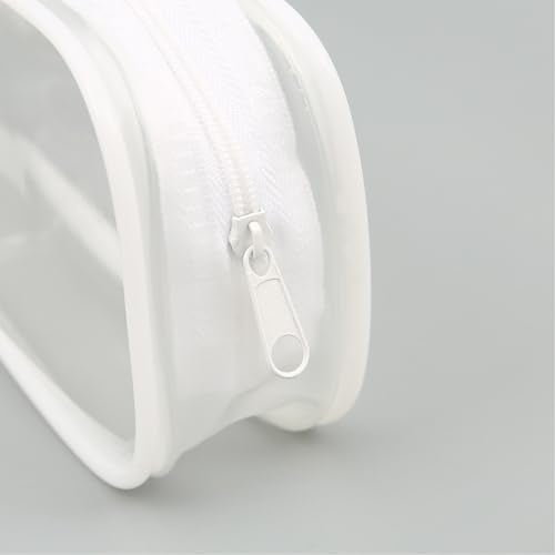 GAQWOK 2Pcs Clear Travel Toiletry Bags Set - Black & White