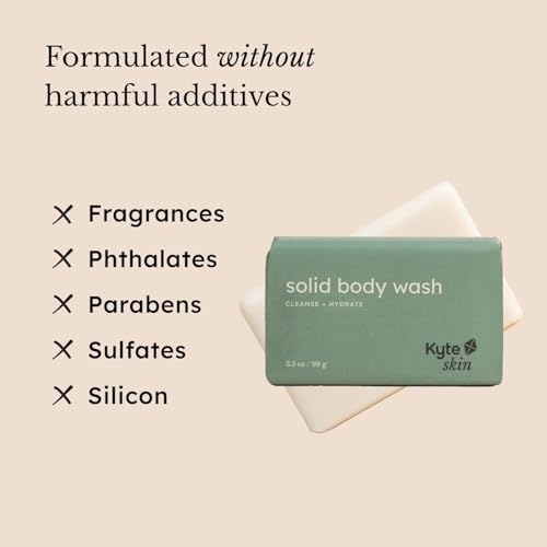 KYTE BABY Solid Body Wash Bar - Hypoallergenic, Moisturizing Cleanser for Sensitive Skin