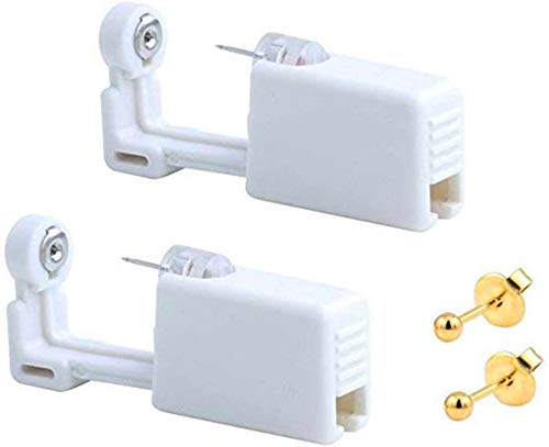 XUKEKOY Ear Piercing Gun Kit - 2 Pack Disposable with Ear Studs