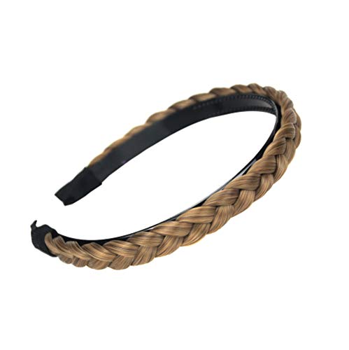 Dirty Blonde Synthetic Hair Headband Braid with Teeth for Women