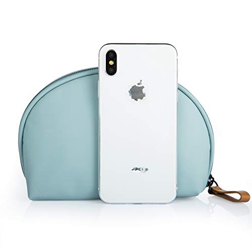 Hekyip Half Moon Makeup Bag - Waterproof Cosmetic Pouch for Travel
