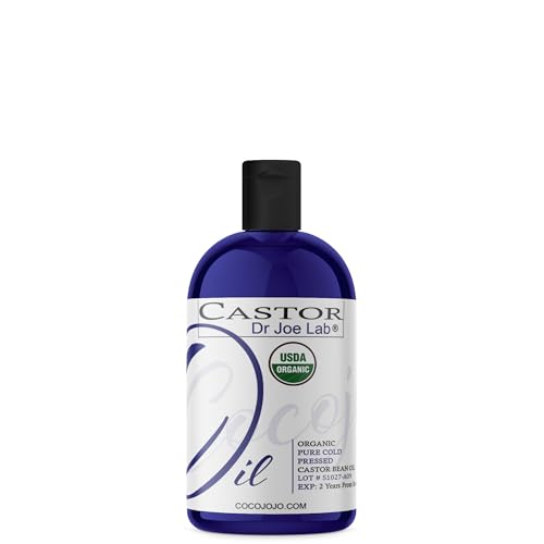 Dr. Joe Lab Organic Castor Oil - Cold Pressed, Unrefined & Pure, 8 Oz