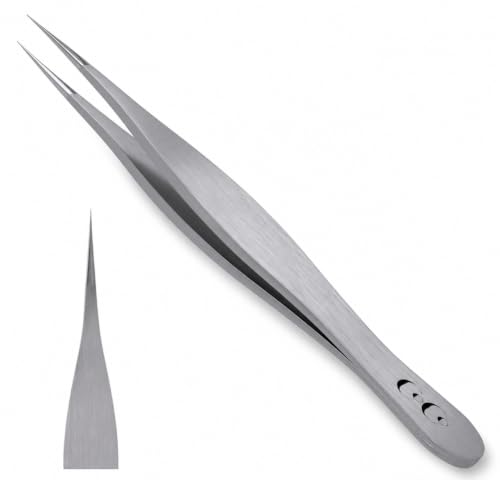 Coco's Closet Pointed Isolation Tweezers - Stainless Steel for Lash Extensions