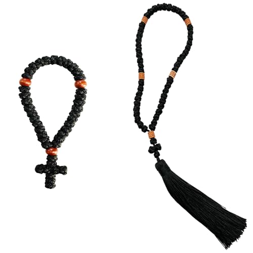 Bovemee 2PCS Handmade Orthodox Prayer Rope with Cross Charm