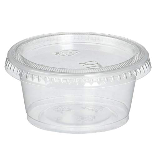 Reditainer Disposable Souffle Cups with Lids - 100 Count, 2 oz