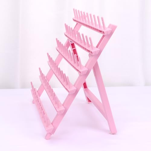 Light Pink Braid Rack for 60 Spools - Hair Extension Holder Stand