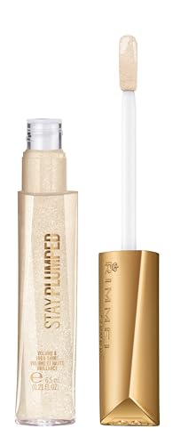 Rimmel Stay Plumped Lip Gloss 800 Diamond Pop - 1 Count, High-Shine Volumizing Lip Makeup