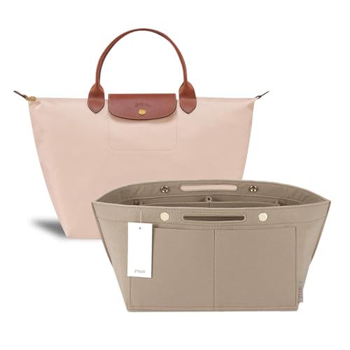 ZTUJO Purse Organizer Insert for Longchamp Le Pliage - Medium Beige
