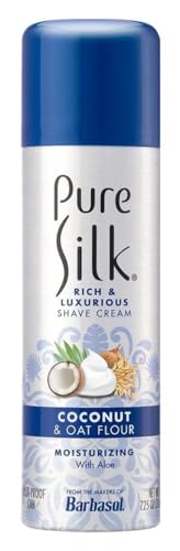 Pure Silk Coconut & Oat Shave Cream, 7.25oz (Pack of 2)