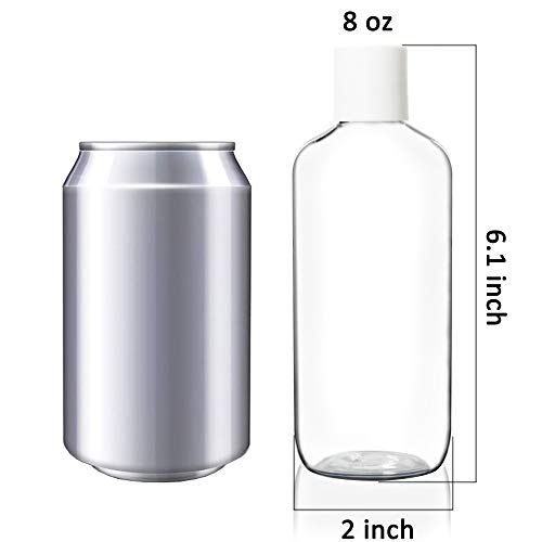 Youngever 8oz Empty Squeeze Bottles with Disc Caps - 10 Pack Refillable