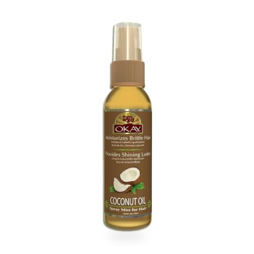 OKAY Coconut Spray Mist Oil for Shiny, Soft Hair - 2oz