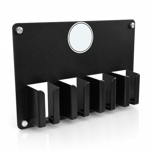 POPETPOP 4-Grid Wall-Mounted Hair Clipper Holder & Barber Organizer