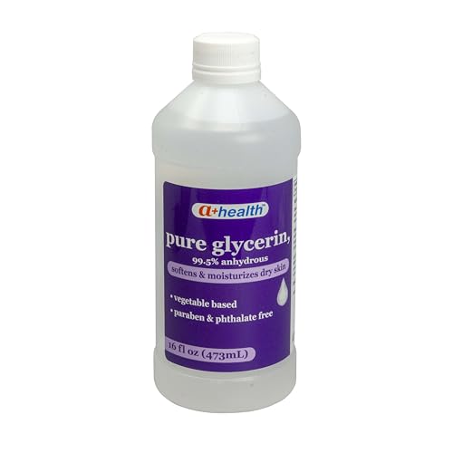 A+Health Pure Glycerin - 16 Oz Moisturizing Skin Softener, Vegan