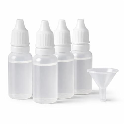 Adkoat 5PCS 15ml Refillable Dropper Bottles with Funnel
