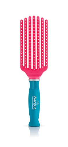 KareCo Mini Tangle Buster Brush - Portable Detangling Hairbrush for All Hair Types, Pink