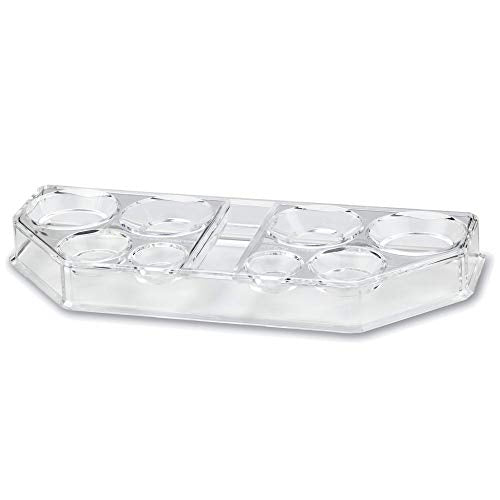 BY ALEGORY Acrylic Makeup Sponge Organizer - 9 Space Drying Tray Stand