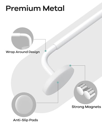 Adjustable Magnetic Curtain Rod for Metal Doors - 18 to 30 Inch