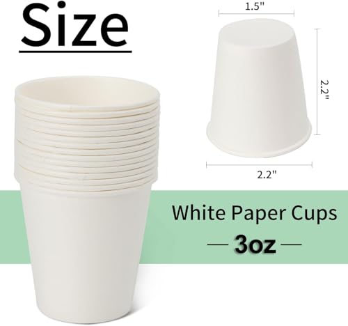 300 Count 3 oz Disposable Paper Mouthwash Cups for Home & Parties